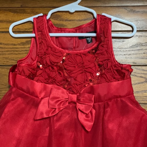 NWT Fancy Red Dress Toddler 3T - Picture 2 of 3